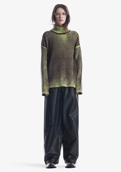 JAXA Dyed Cotton Rib Turtleneck Su45