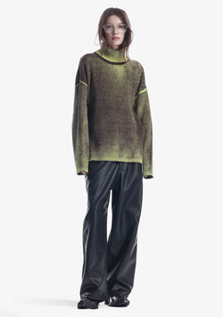 JAXA Dyed Cotton Rib Turtleneck Su45