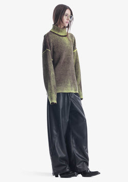 JAXA Dyed Cotton Rib Turtleneck Su45