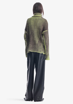 JAXA Dyed Cotton Rib Turtleneck Su45