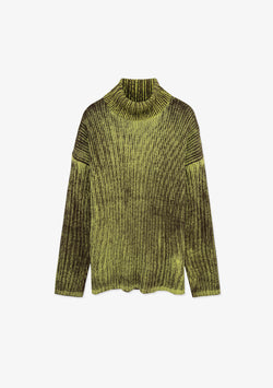 JAXA Dyed Cotton Rib Turtleneck Su45