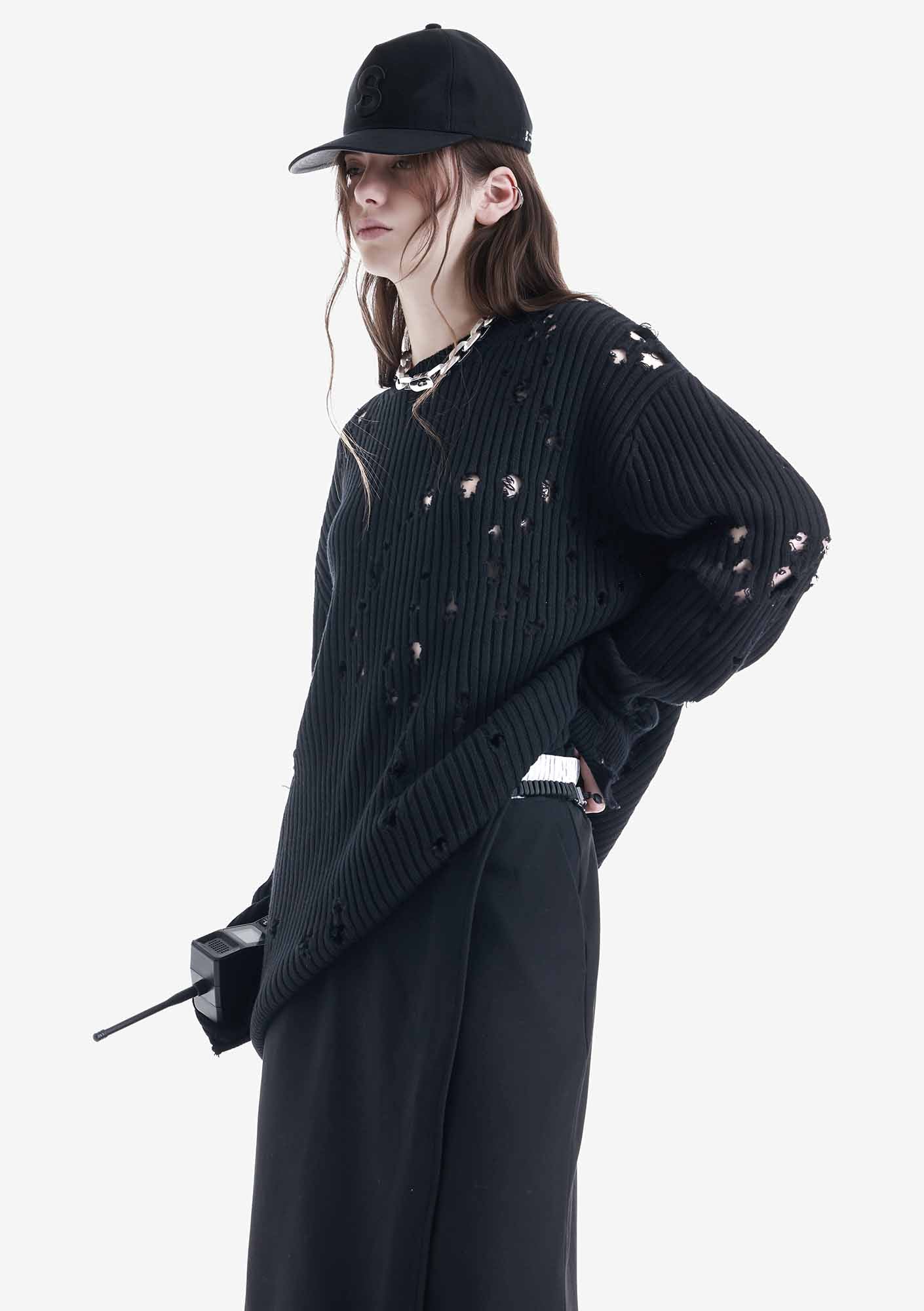 Damaged Merino Sweater Su48