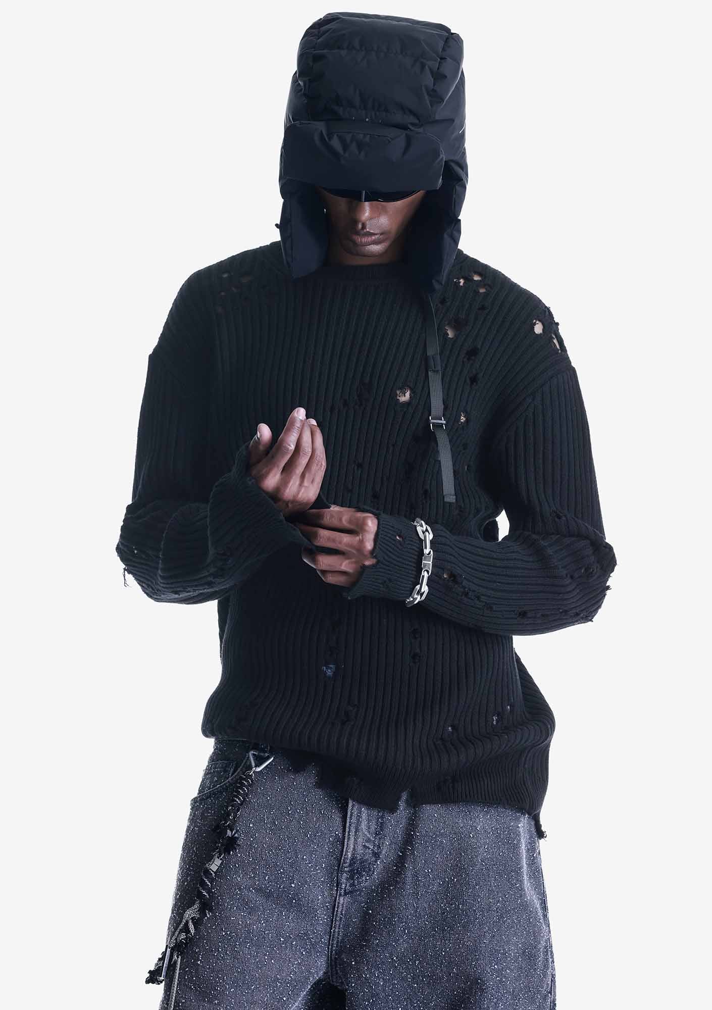 Damaged Merino Sweater Su48