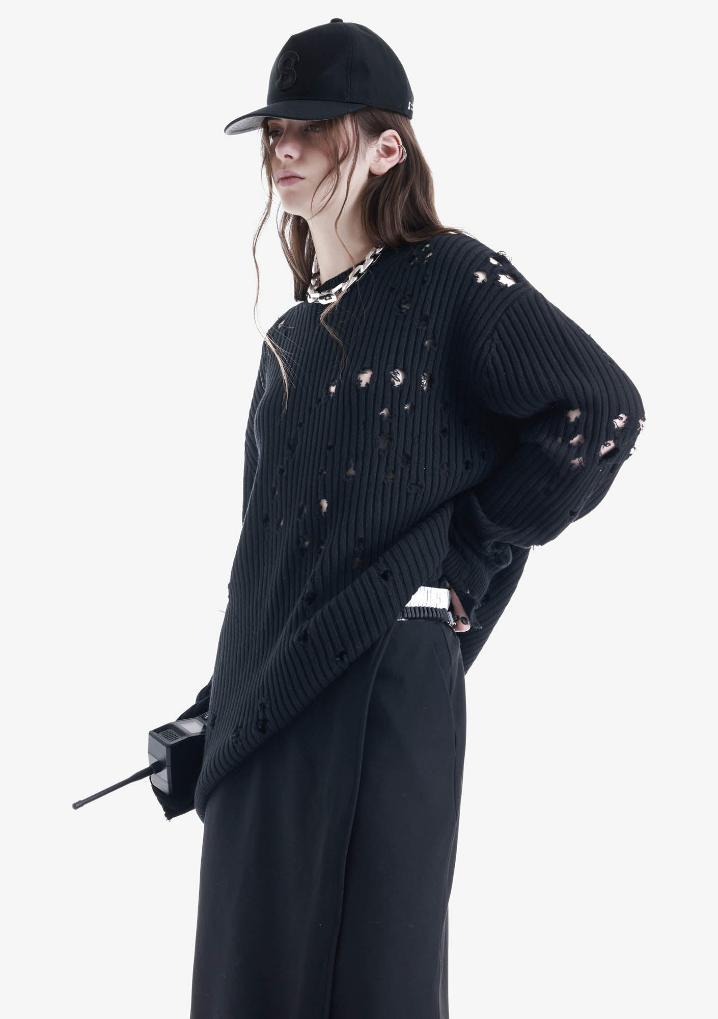 Pull en mérinos effet usé Su48