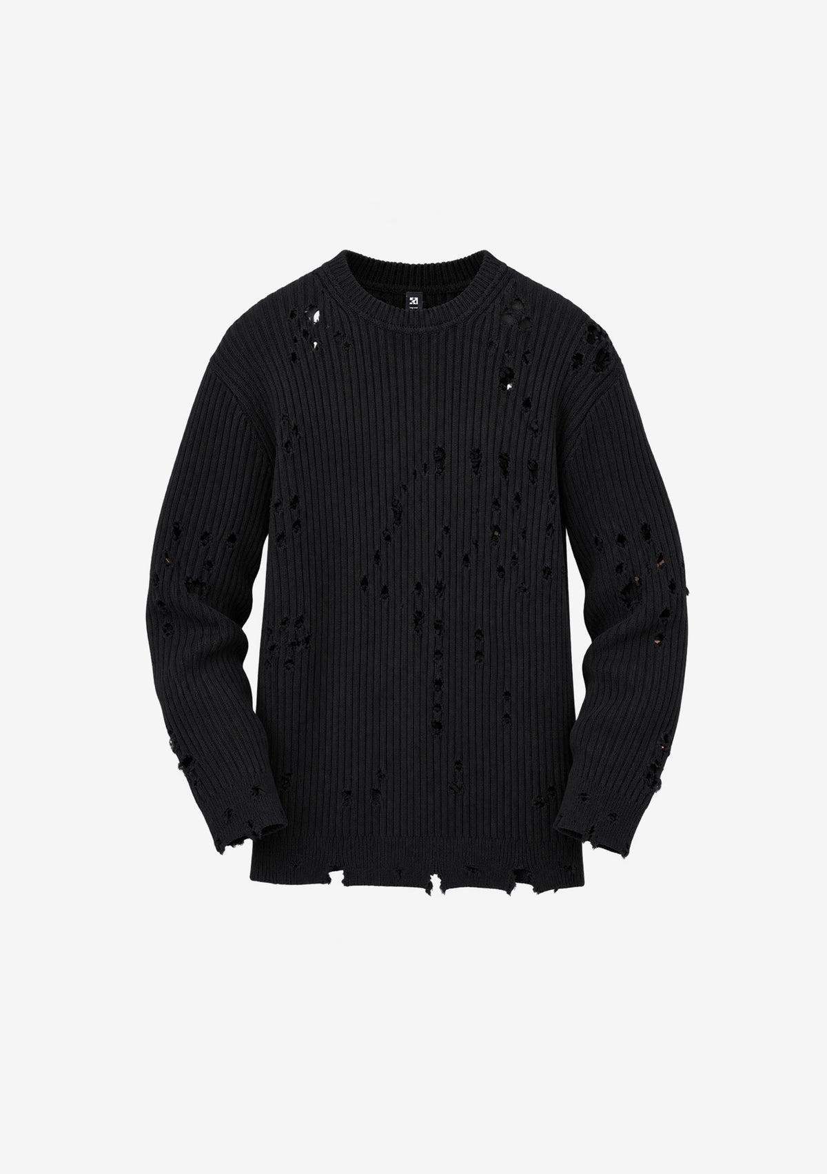 Pull en mérinos effet usé