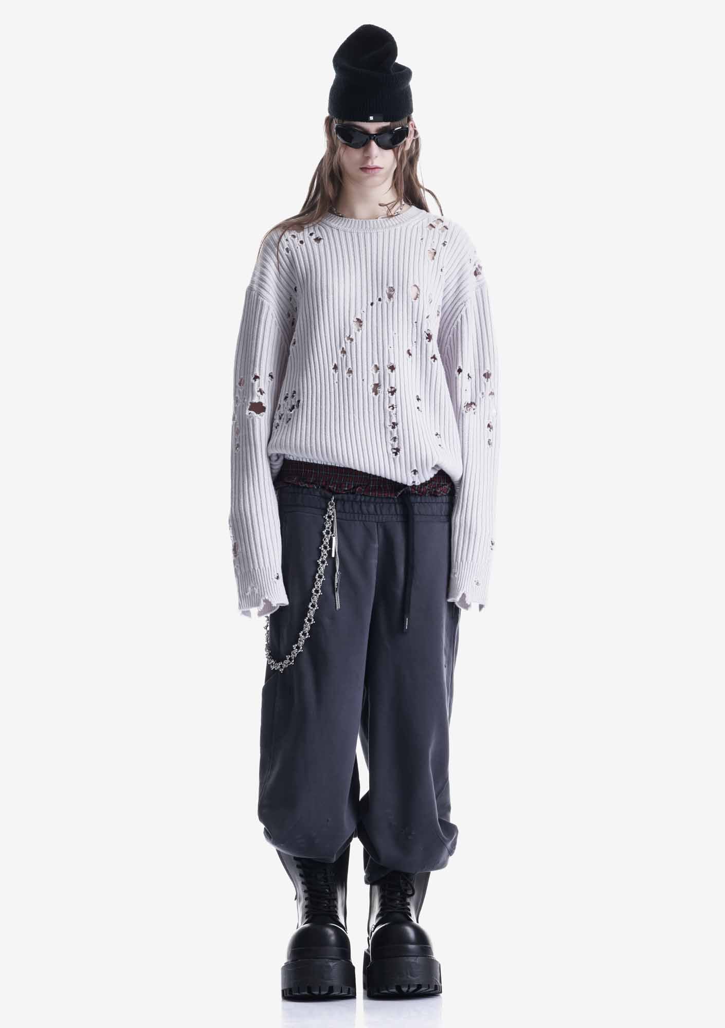 Damaged Merino Sweater Su48