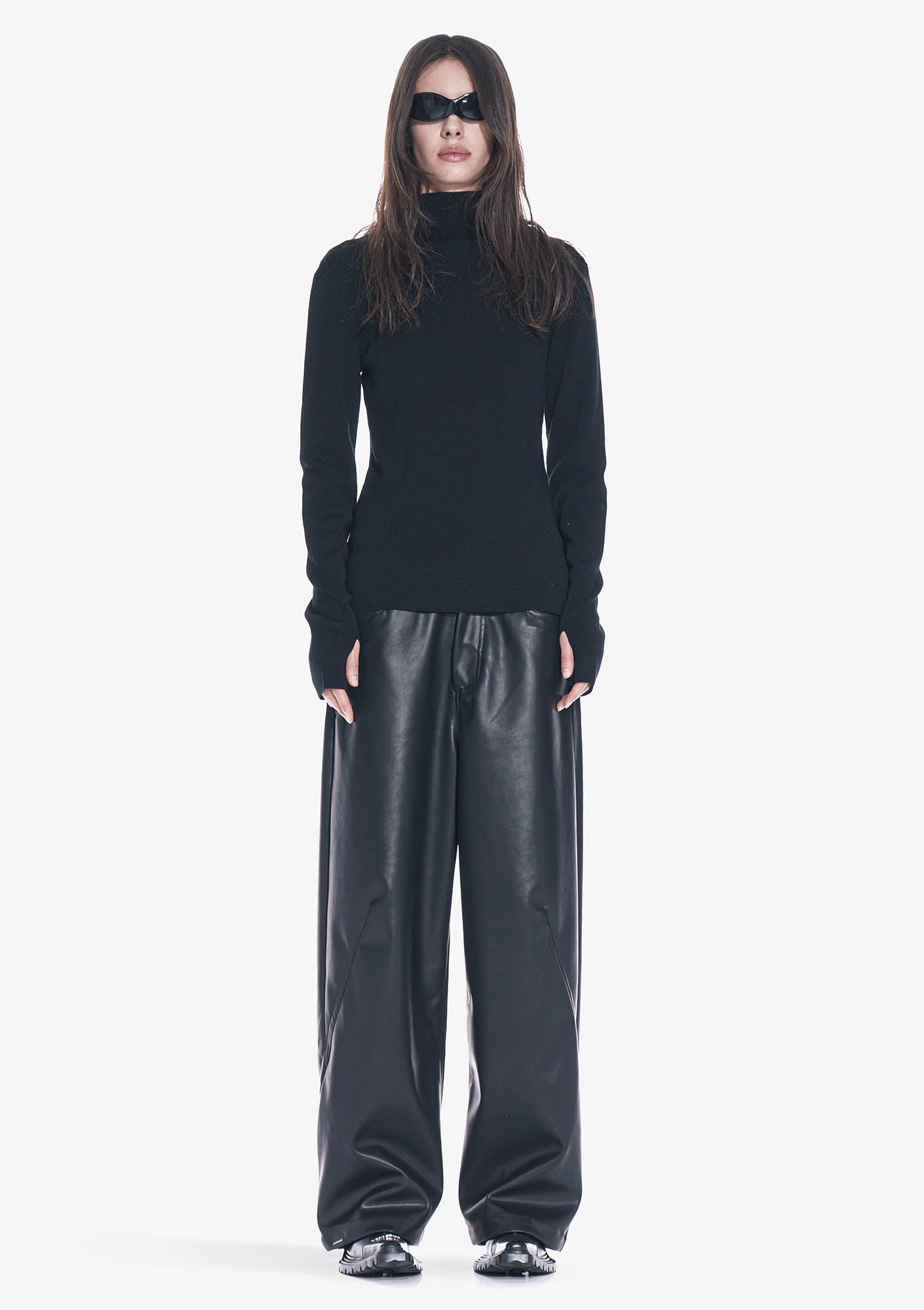 HASSIUM Strick-Sweatshirt mit Rollkragen