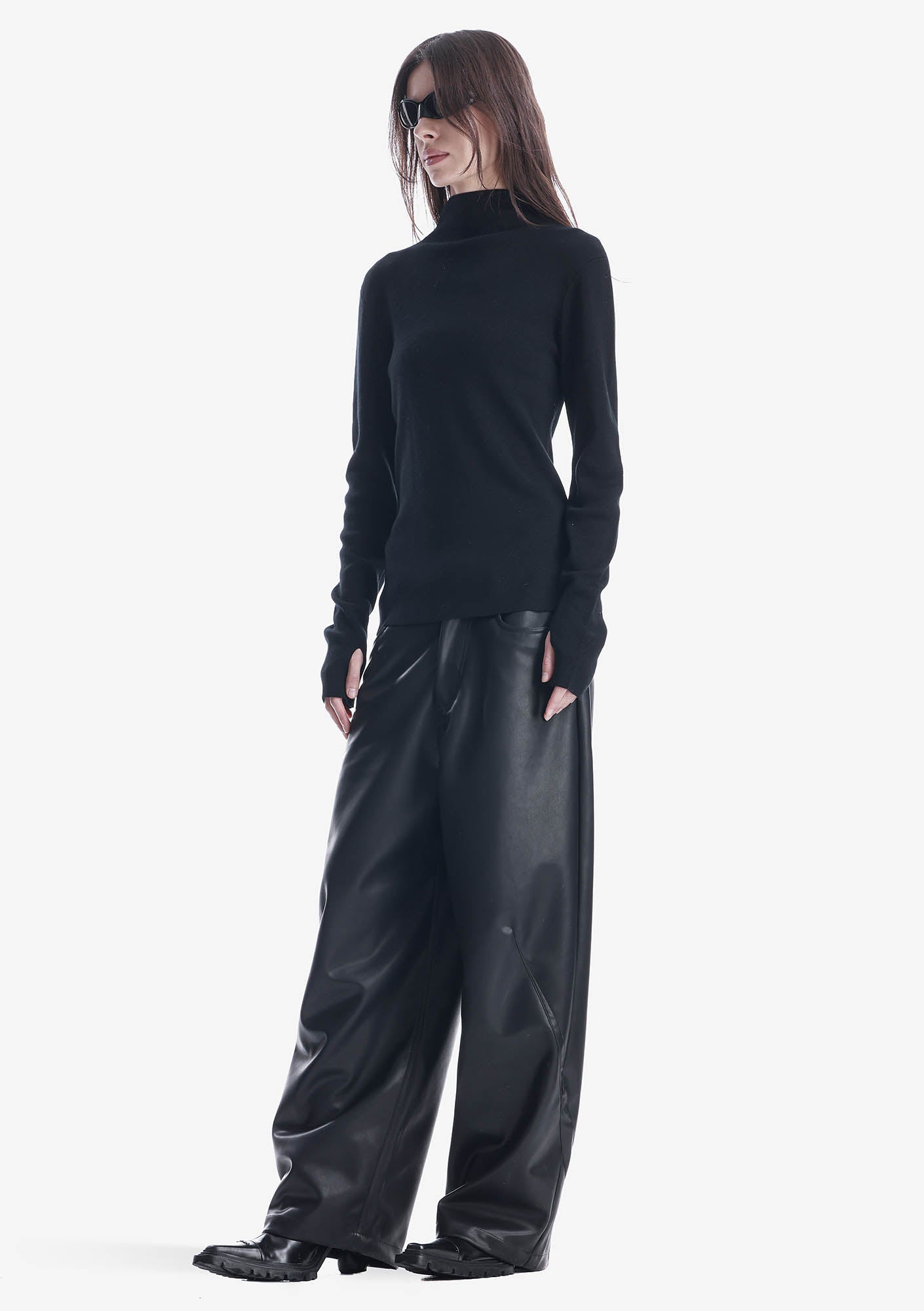HASSIUM Strick-Sweatshirt mit Rollkragen Sw42