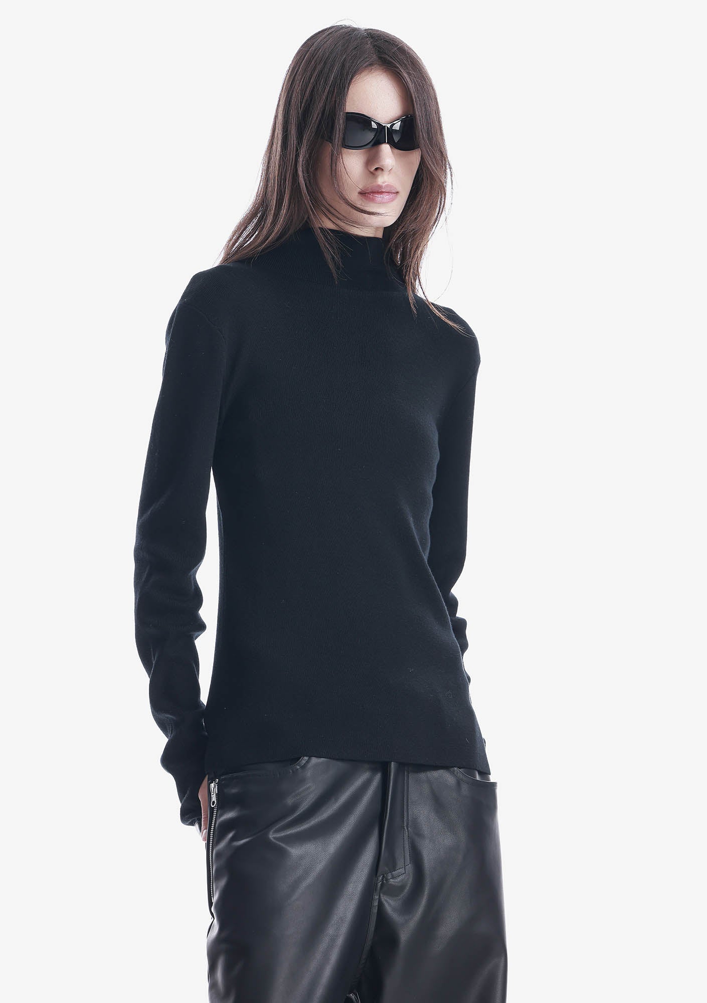HASSIUM Strick-Sweatshirt mit Rollkragen Sw42