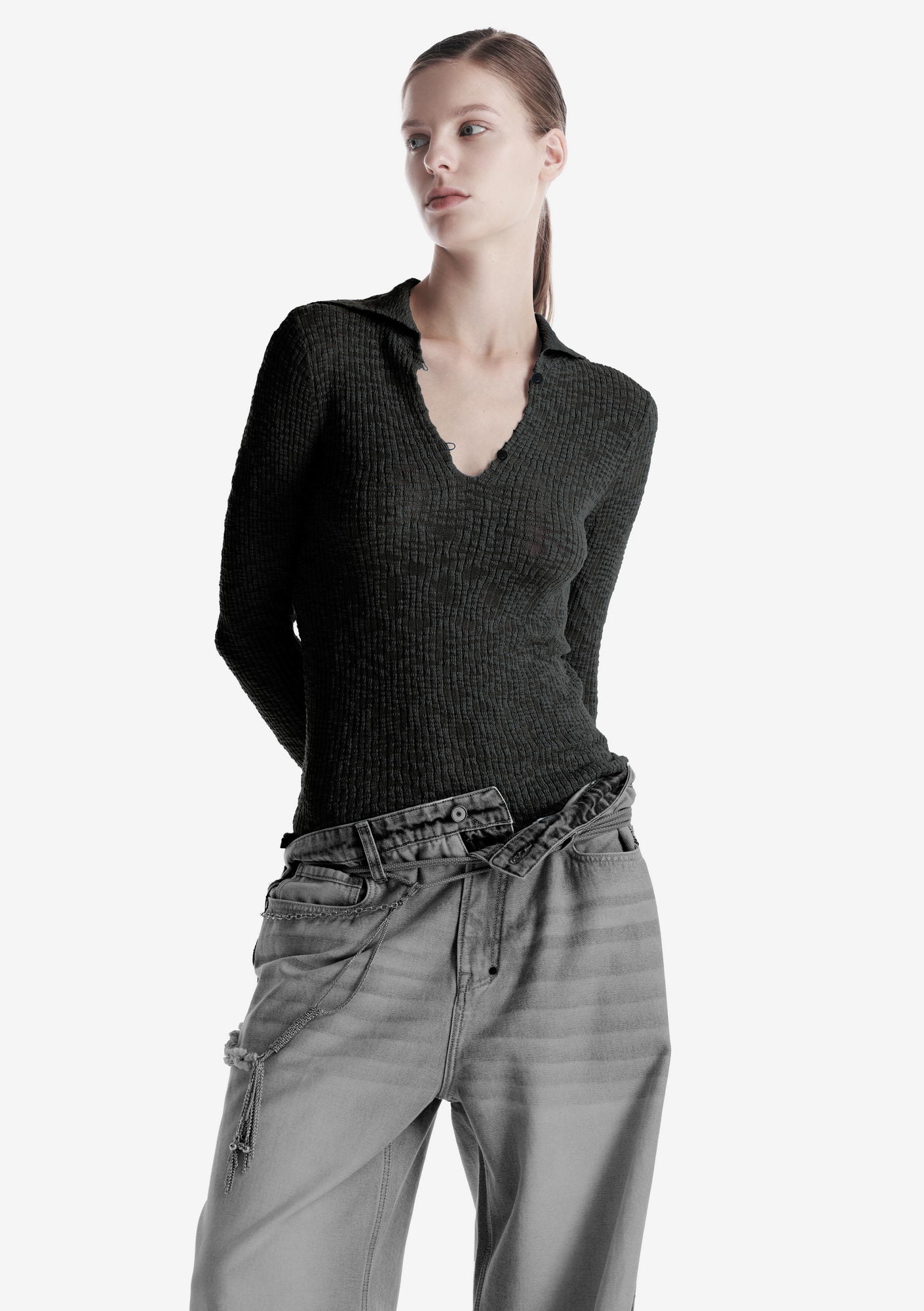 THETA Spread Collar Sweater Sw44