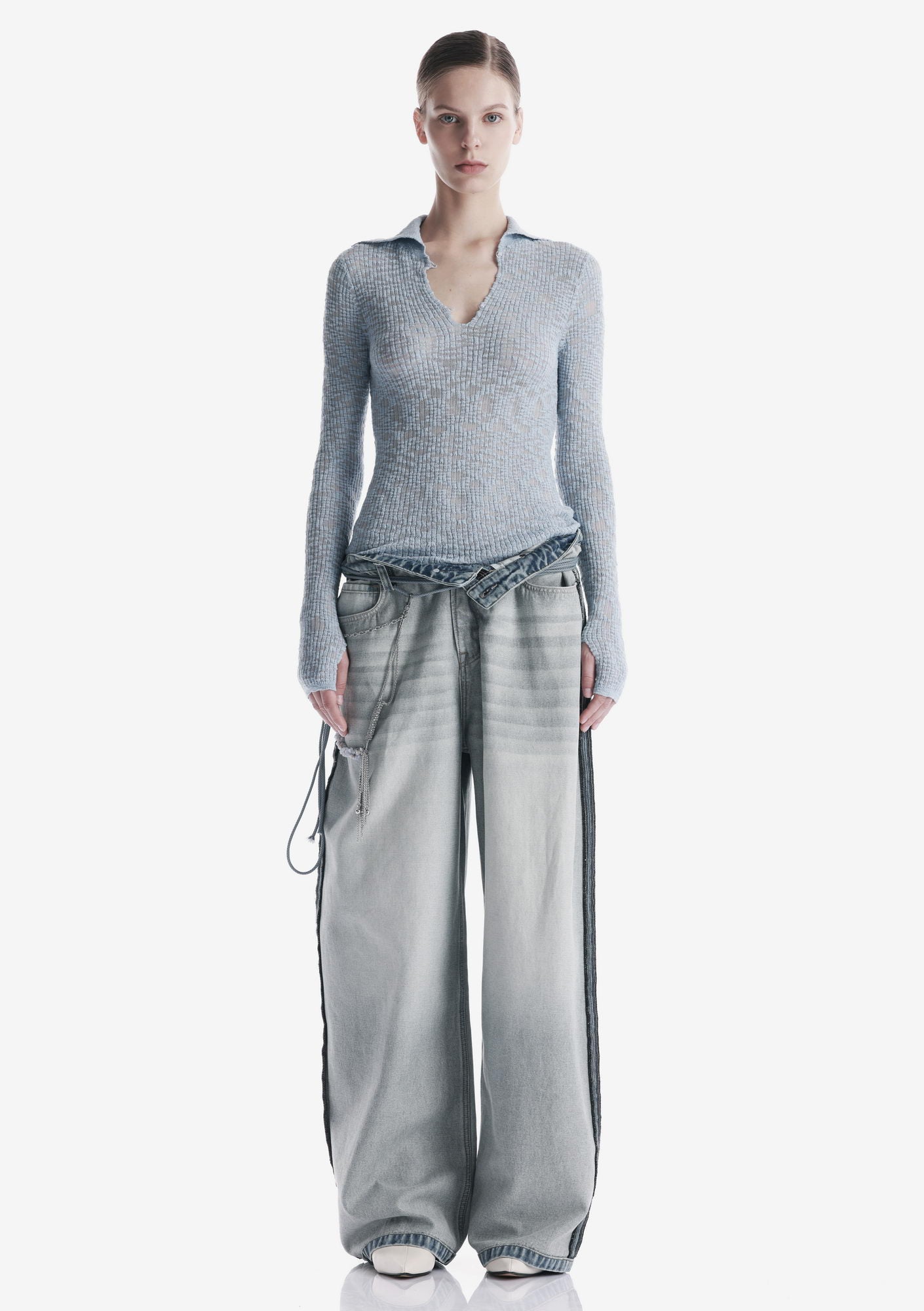 THETA Pullover mit Haifischkragen Sw44