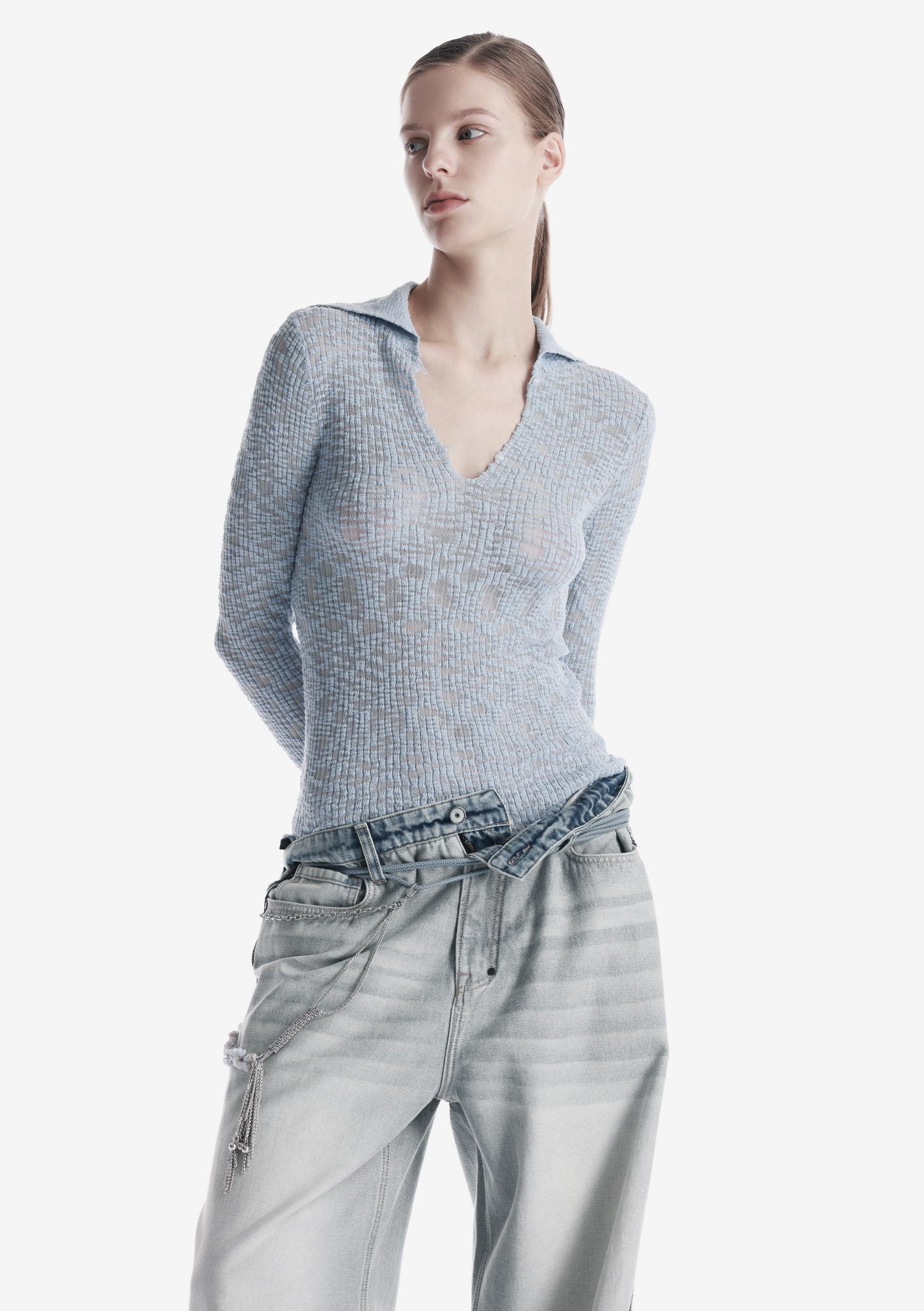 THETA Spread Collar Sweater