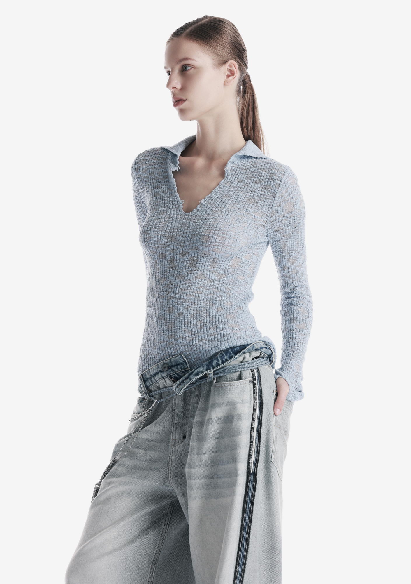 THETA Spread Collar Sweater Sw44