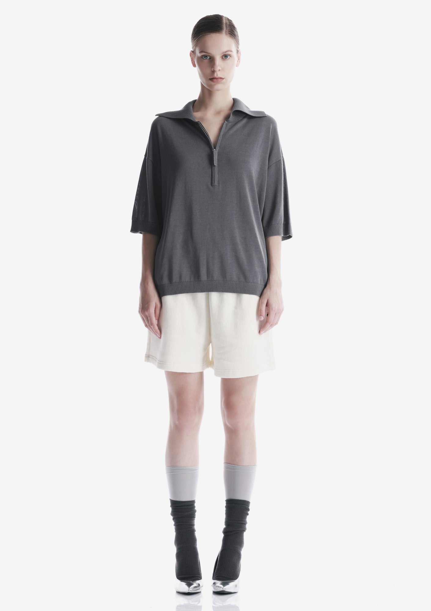 THETA Half-Zippered Polo Shirt Sw45
