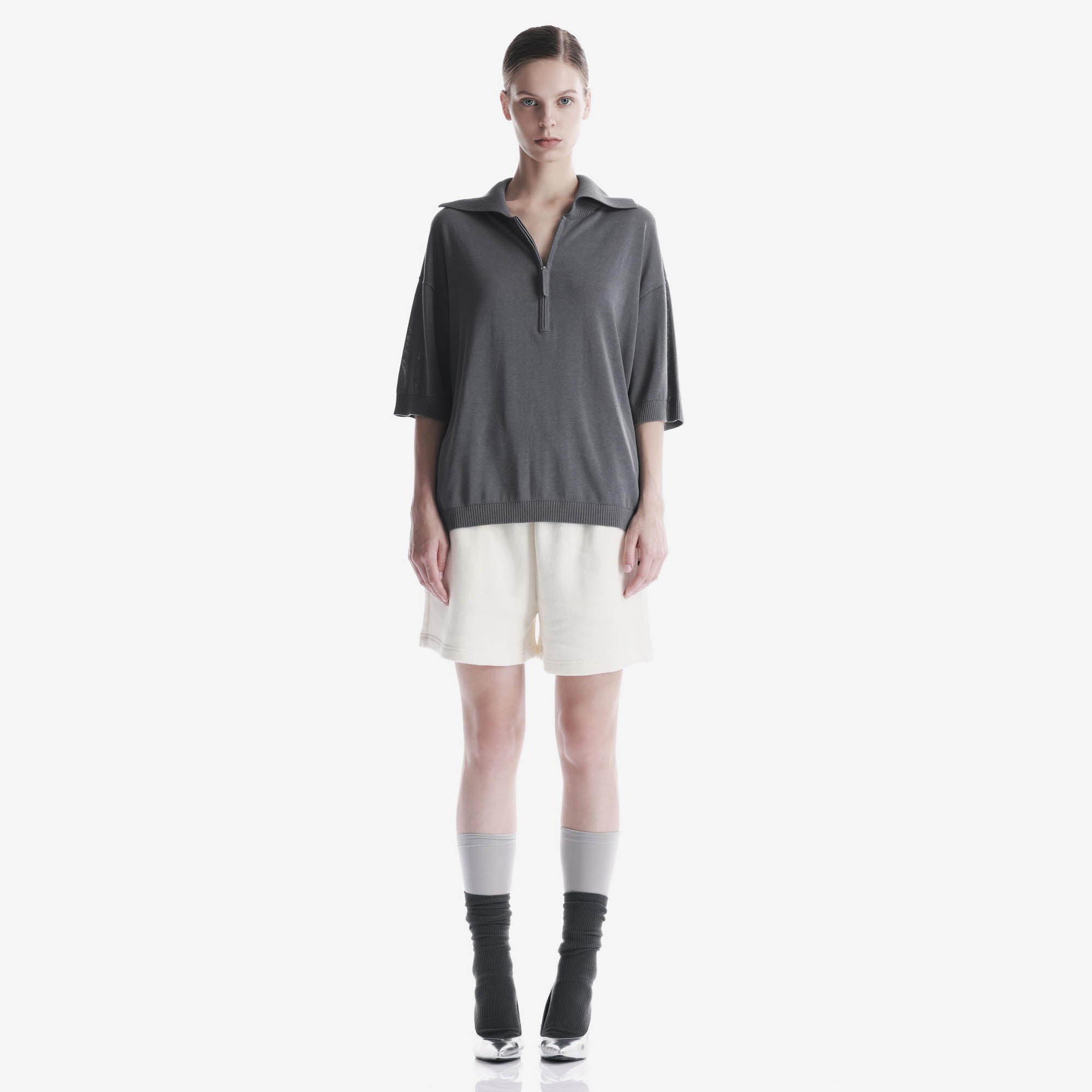 THETA Half-Zippered Polo Shirt Sw45