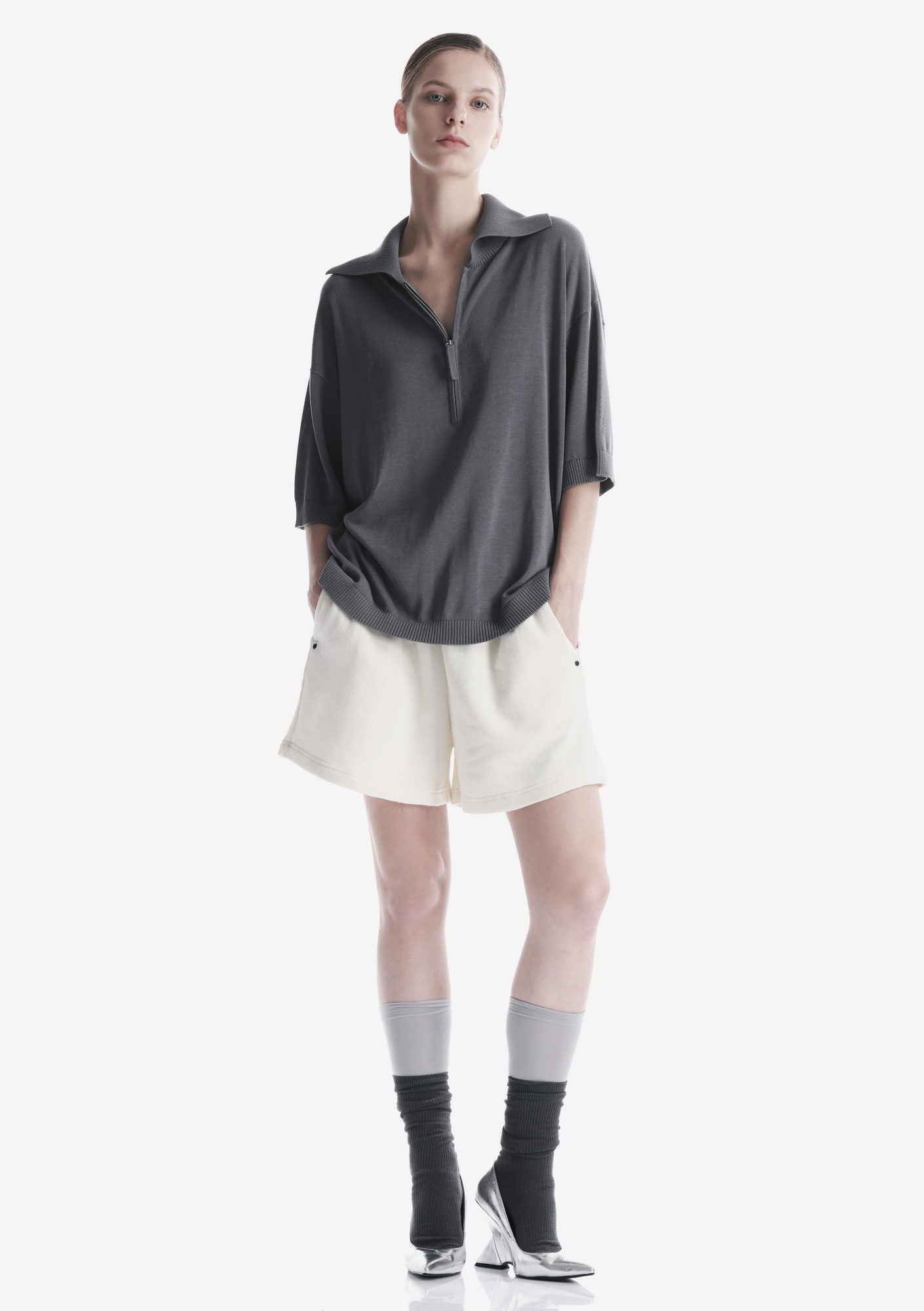 THETA Half-Zippered Polo Shirt Sw45