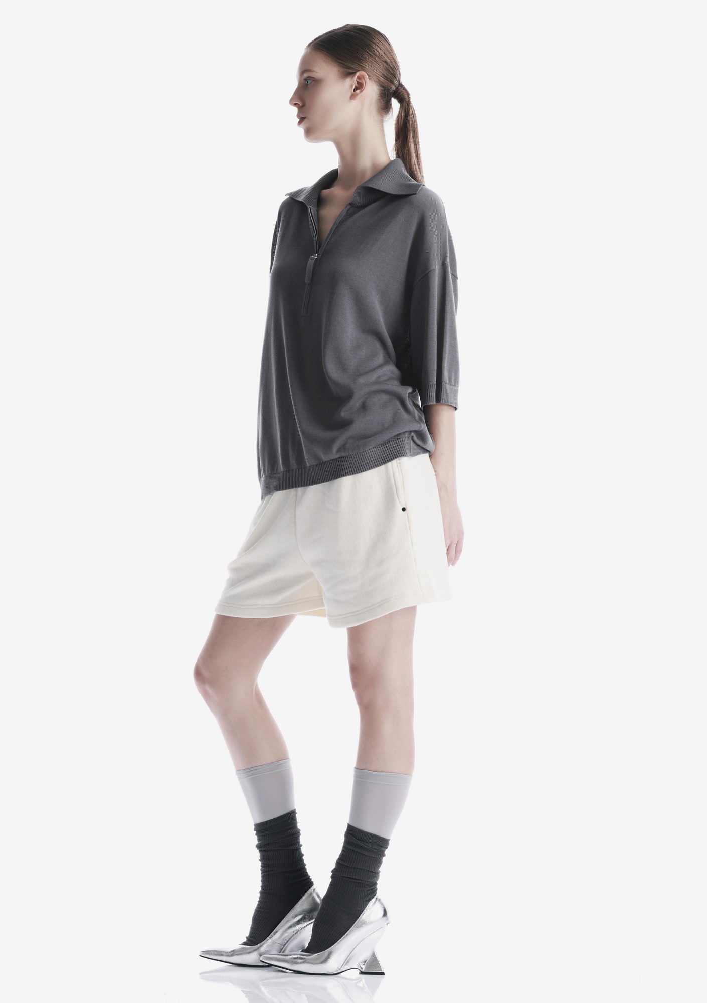 THETA Half-Zippered Polo Shirt Sw45