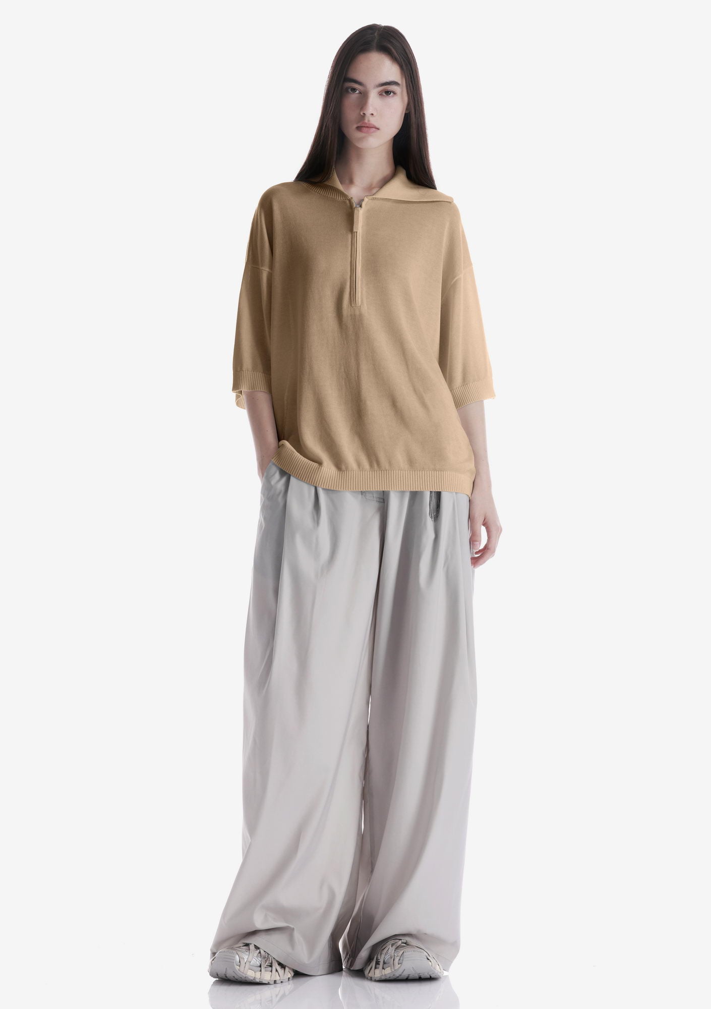 THETA Half-Zippered Polo Shirt