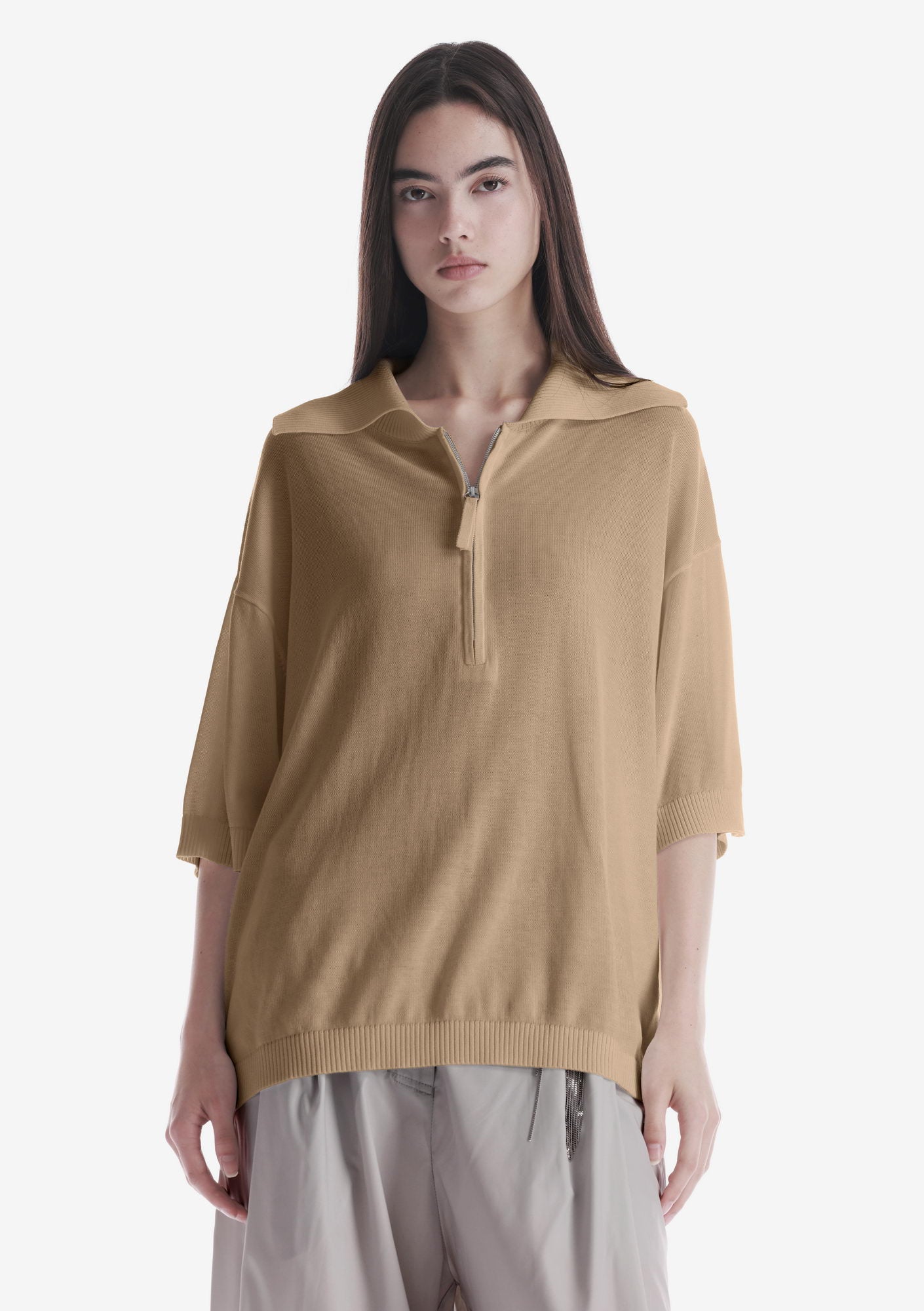 THETA Half-Zippered Polo Shirt Sw45