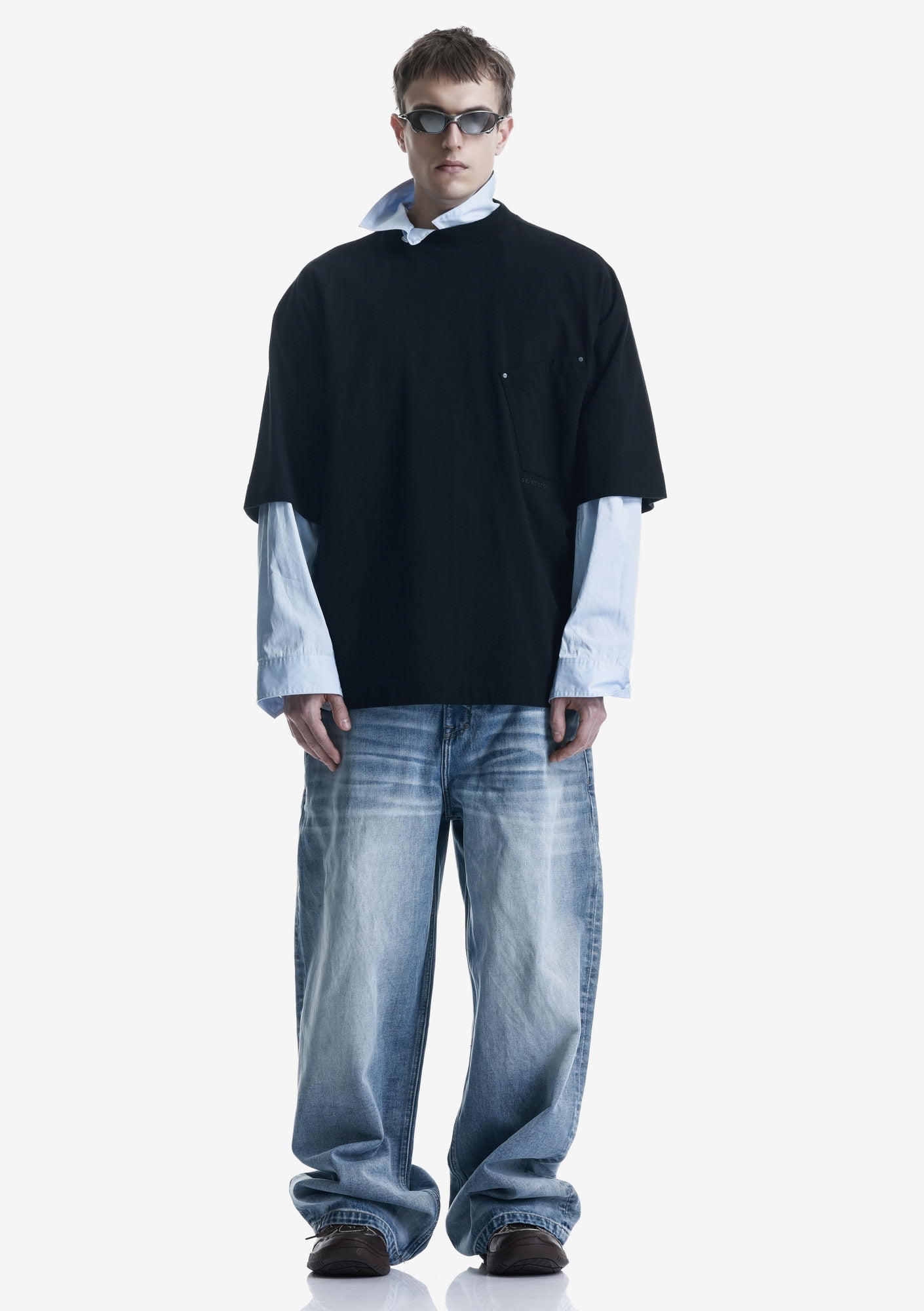 Angled Pocket Oversized T-Shirt Tm124