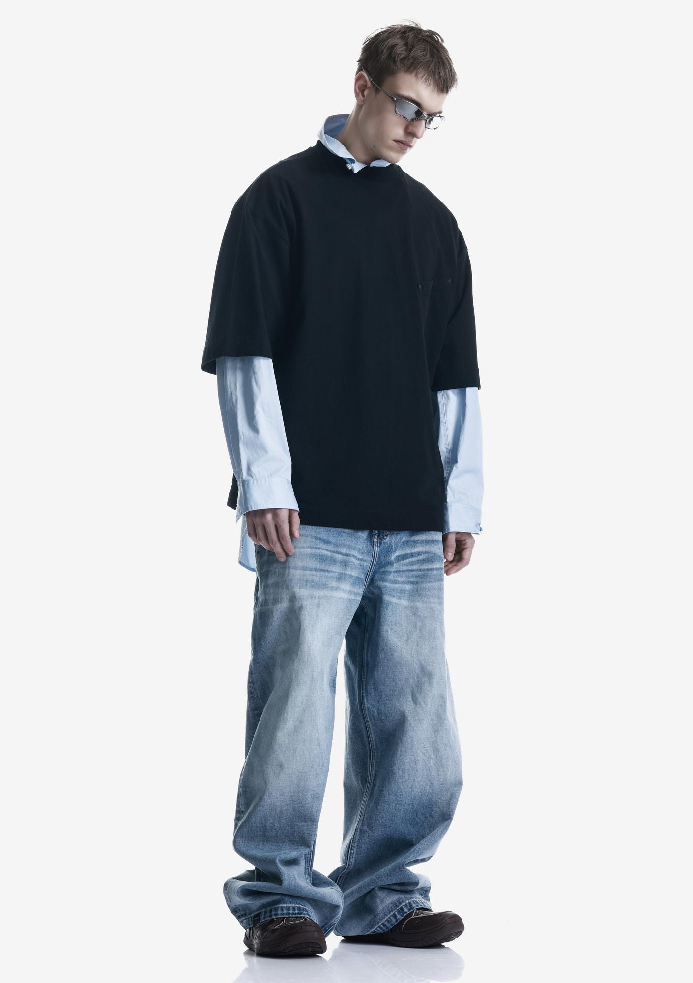 Angled Pocket Oversized T-Shirt Tm124