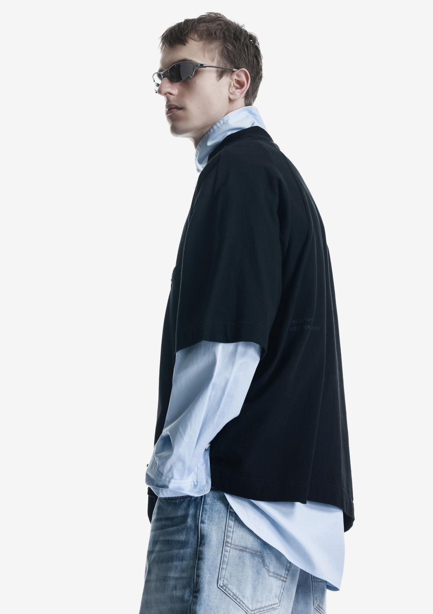 Angled Pocket Oversized T-Shirt Tm124