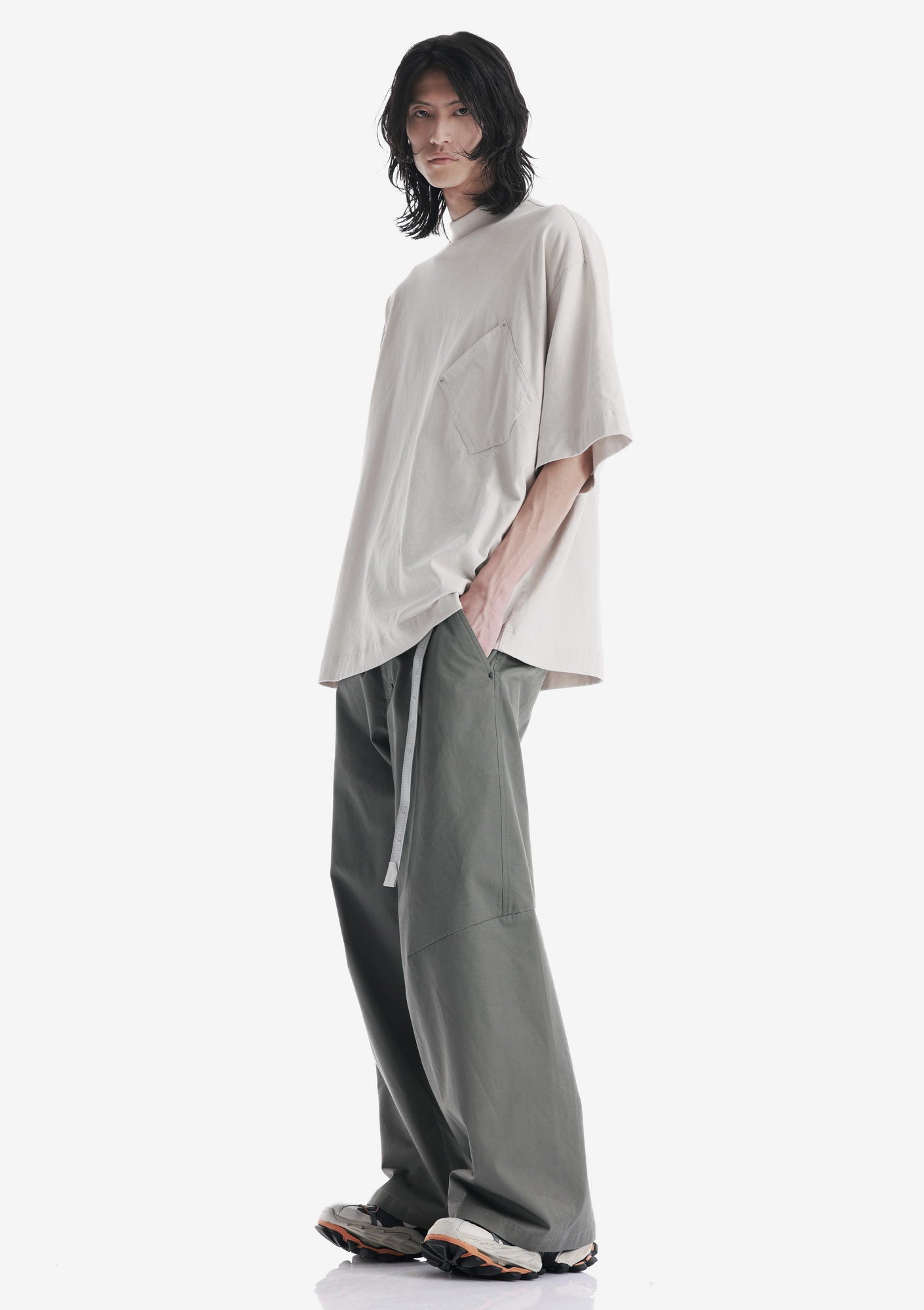 Angled Pocket Oversized T-Shirt Tm124