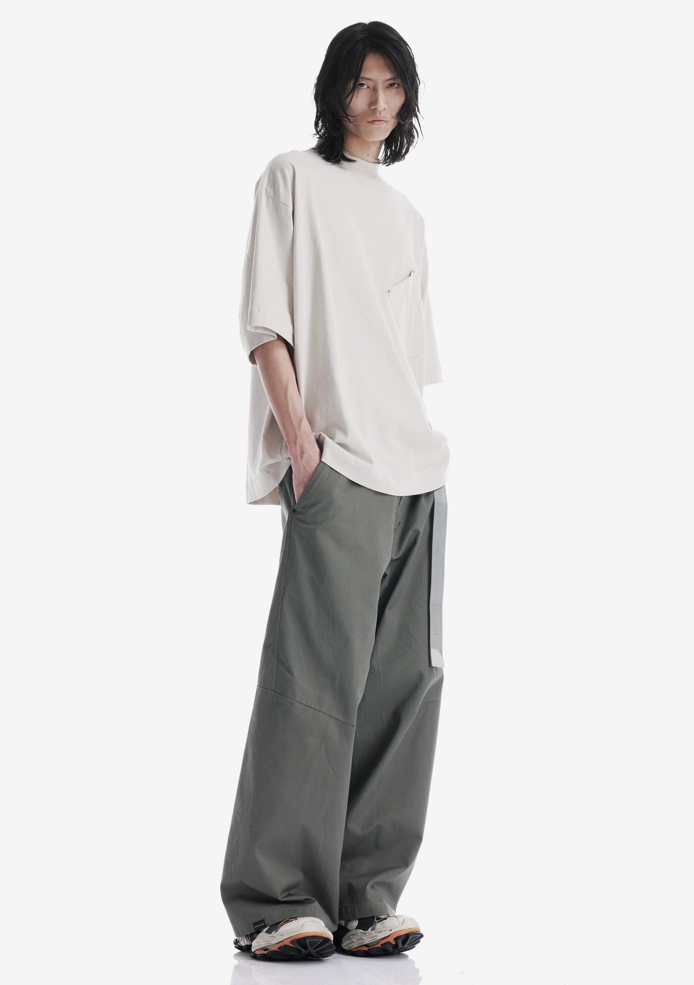 Angled Pocket Oversized T-Shirt Tm124