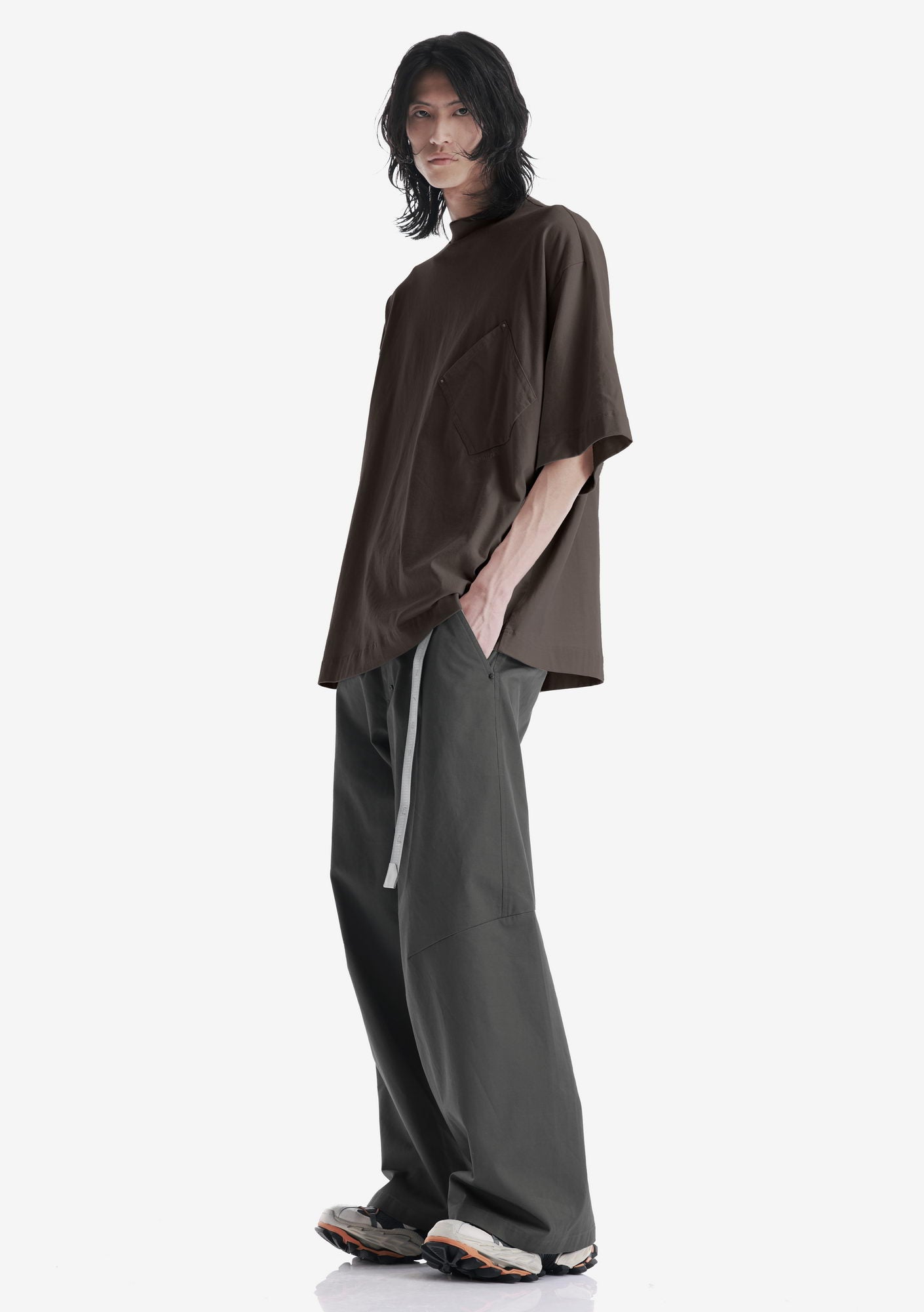Angled Pocket Oversized T-Shirt Tm124