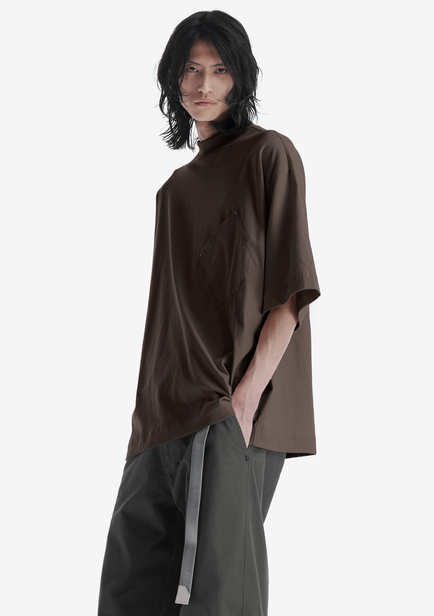 Angled Pocket Oversized T-Shirt Tm124