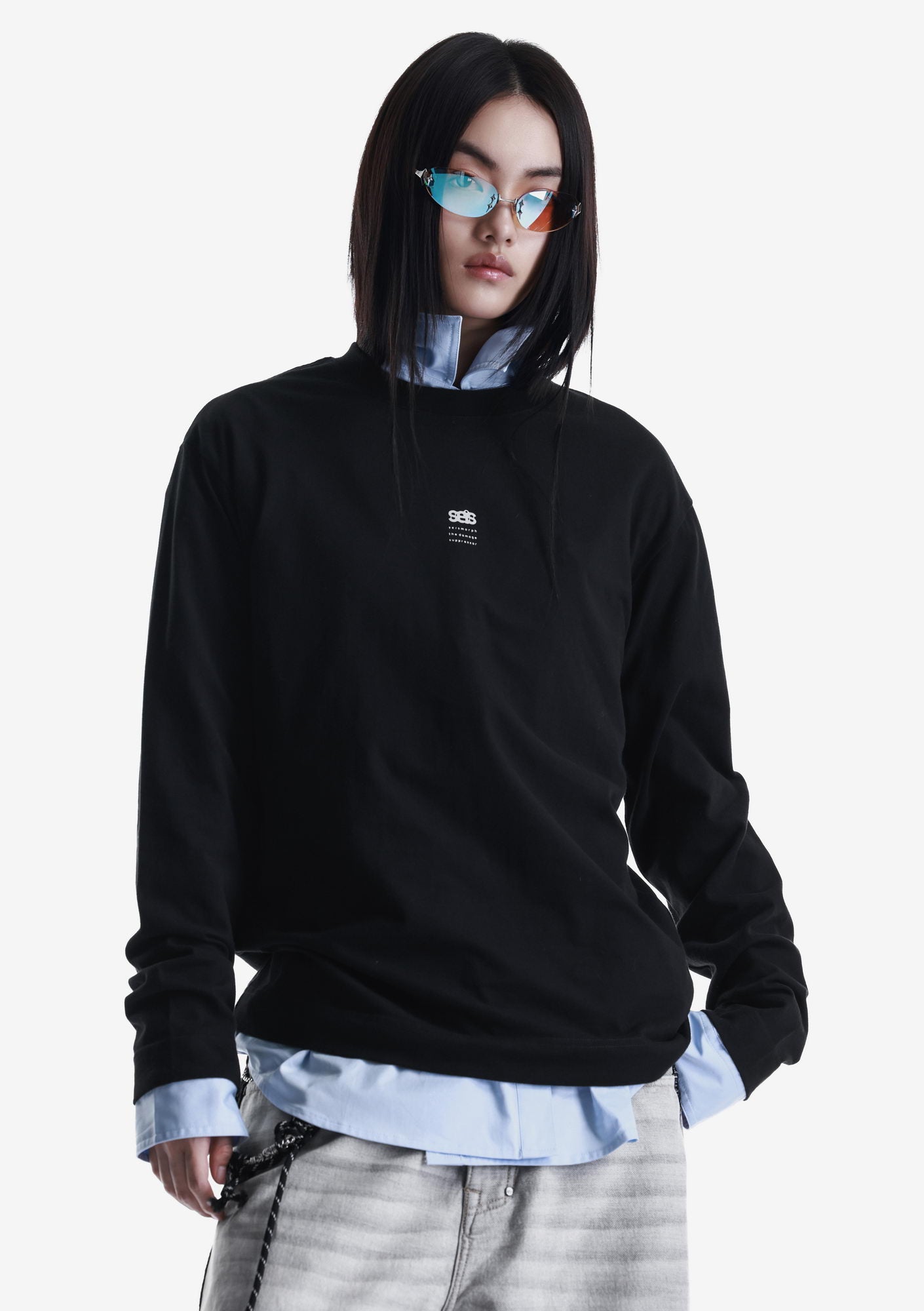 Tonal Logo Longsleeve T-Shirt Tu125