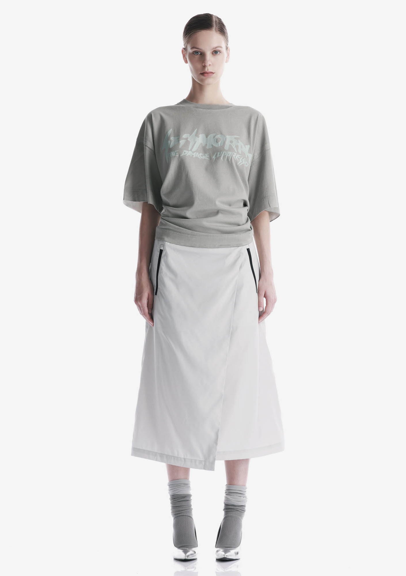 Cracked Logo Spray-Dyed T-Shirt